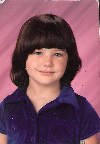 brushed out wavy hair little girl