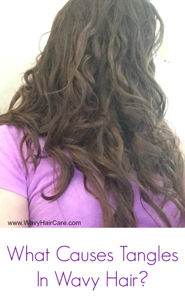 What causes tangles in wavy hair?