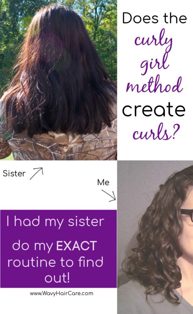does the curly girl method create curls? I had my sister try my EXACT wavy girl method routine to find out!