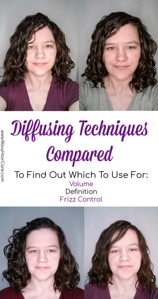 I tested four diffusing techniques to find out which gives the best results for frizz control, volume and definition in wavy hair. #curlygirlmethod