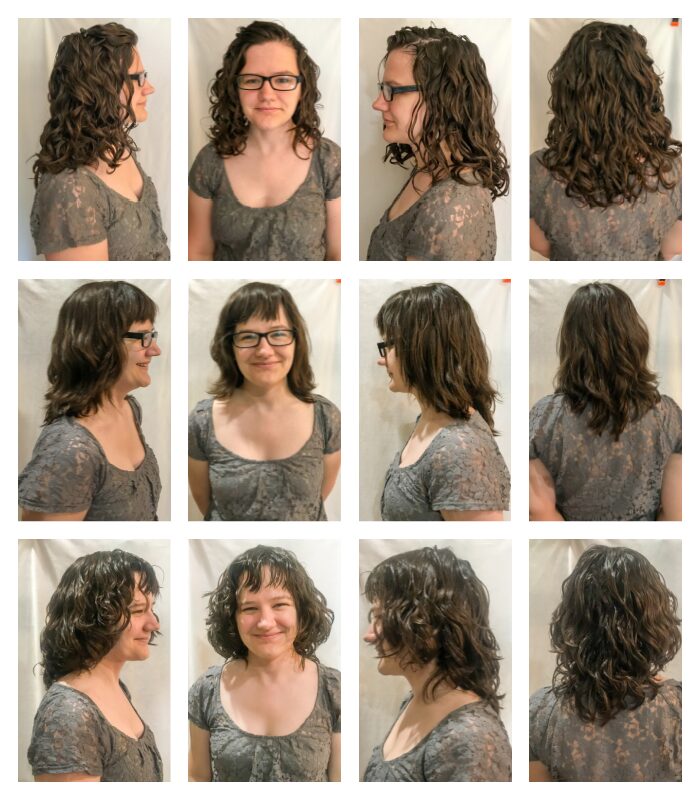 Devacut before and after on naturally wavy hair
