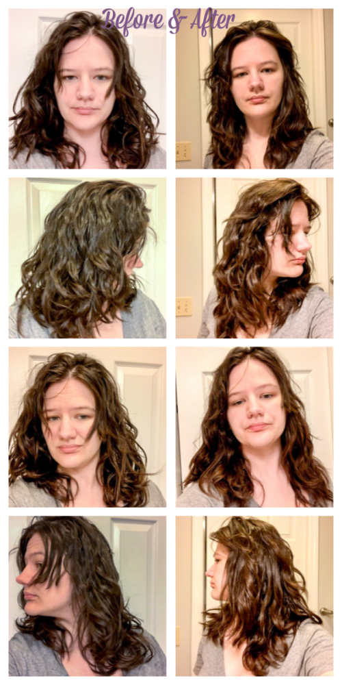 Refresh wavy hair with steam