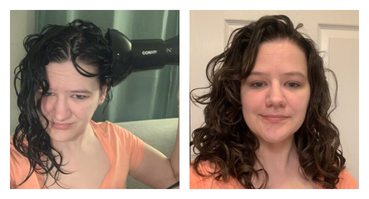 Hair diffuser outlet before and after