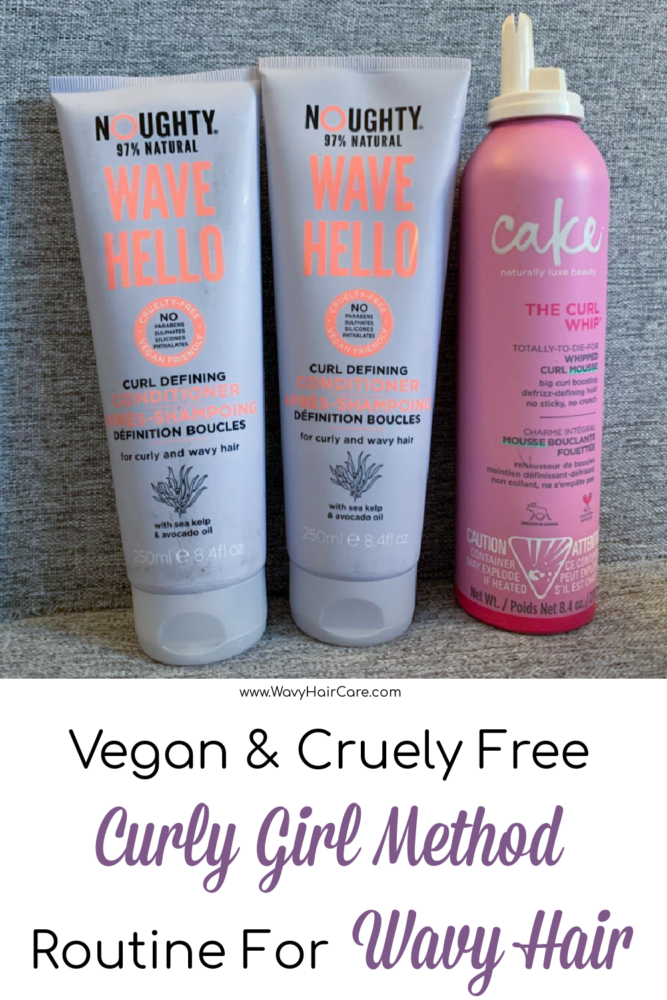 vegan and cruelty free curly girl method routine for wavy hair