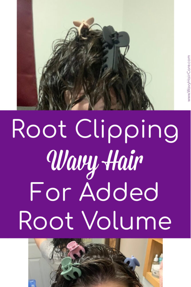 Root clipping wavy hair for root volume 