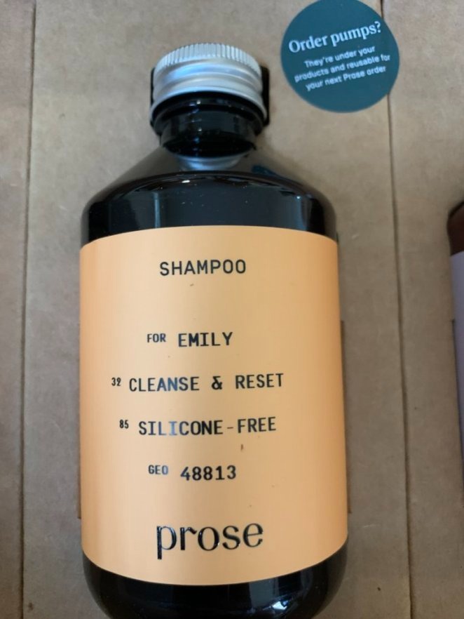 prose custom shampoo