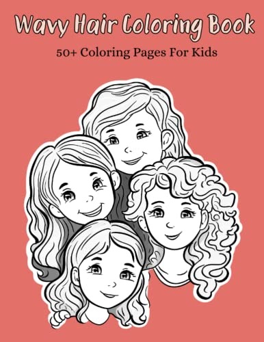 Wavy hair coloring book